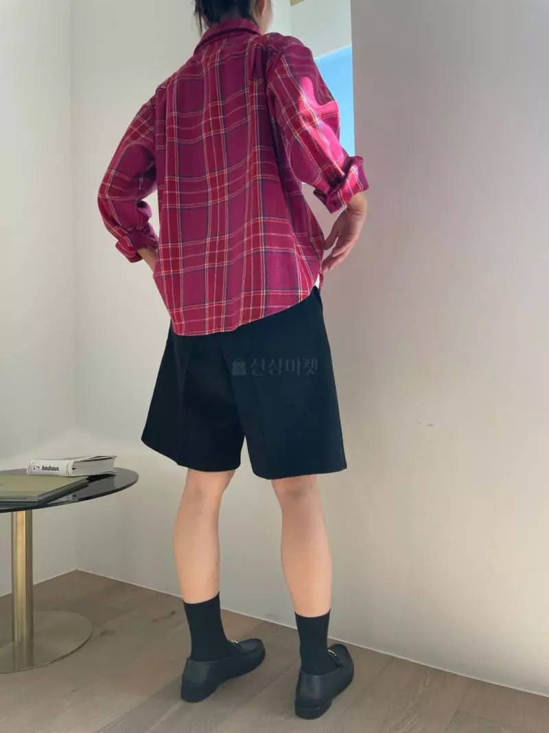 Fifty - Korean Women Fashion - #womensfashion - Tatan Check Shirt - 4