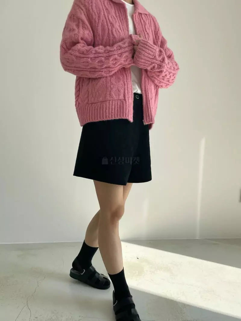 Fifty - Korean Women Fashion - #momslook - Collar Zip-up - 2