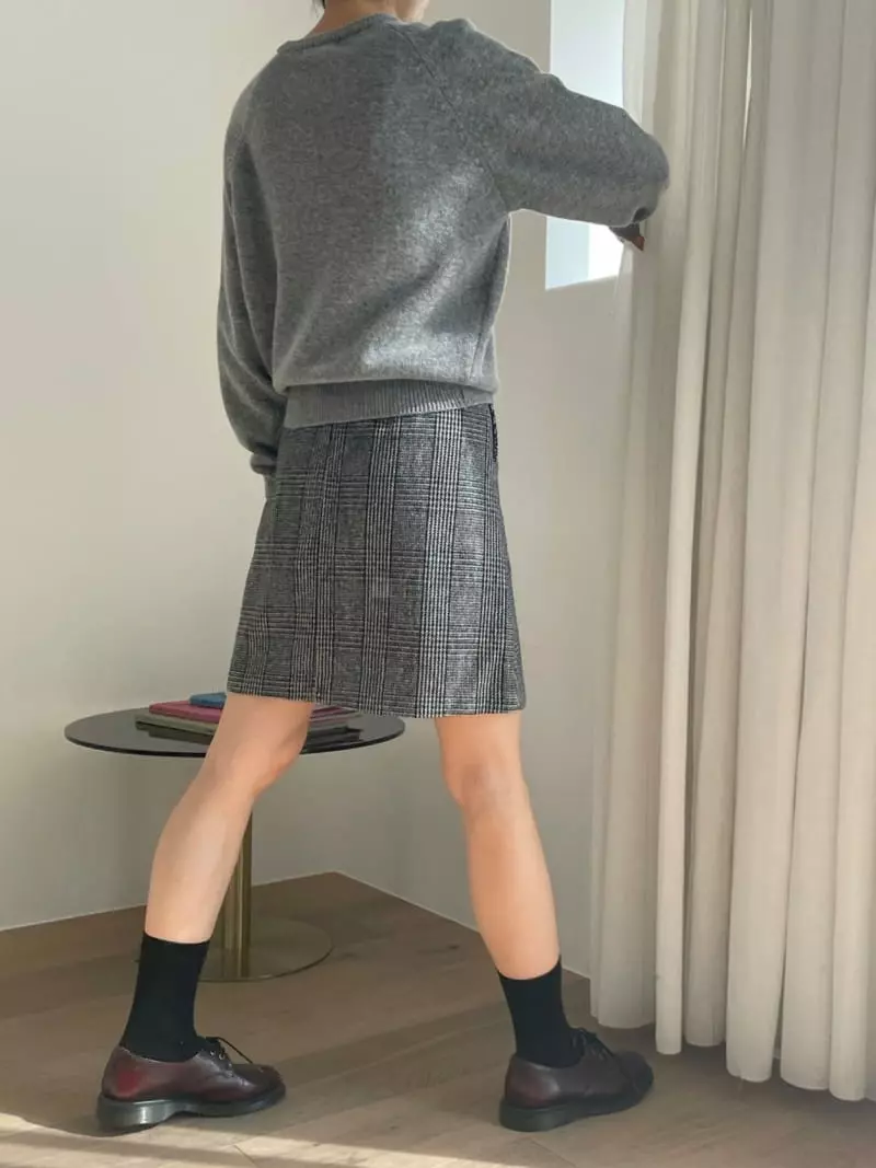 Fifty - Korean Women Fashion - #momslook - Check Mini Skirt - 3