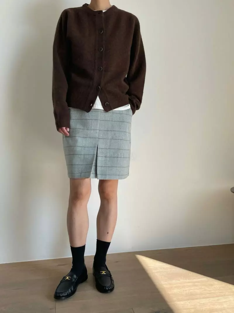 Fifty - Korean Women Fashion - #momslook - Check Mini Skirt - 5