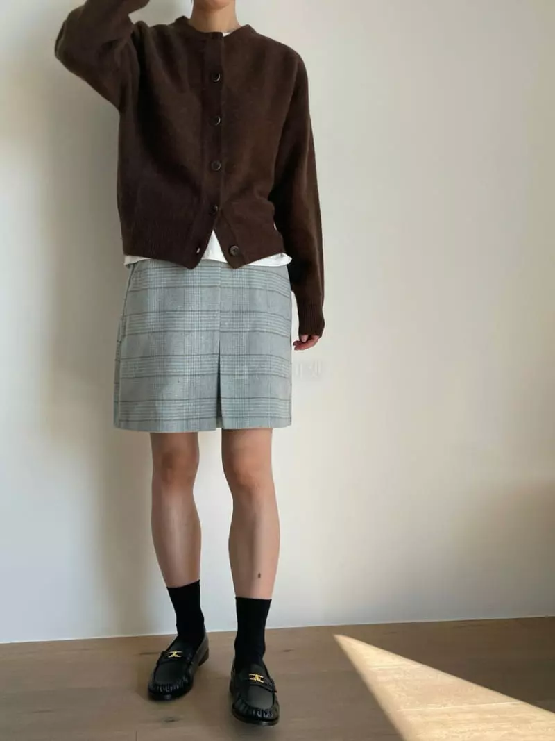 Fifty - Korean Women Fashion - #momslook - Check Mini Skirt - 7