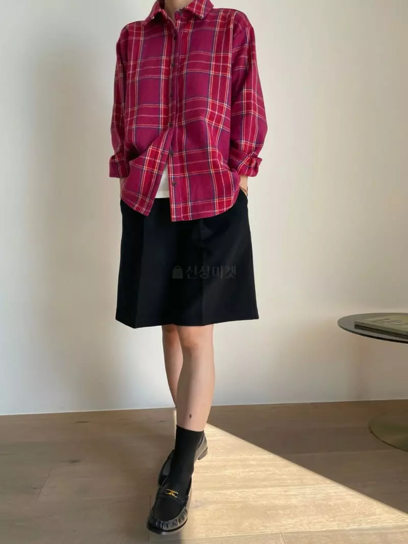 Fifty - Korean Women Fashion - #womensfashion - Tatan Check Shirt