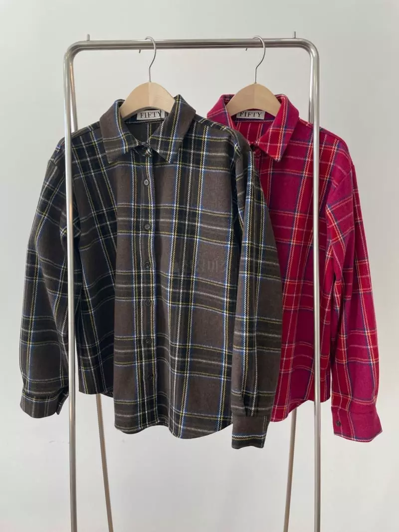 Fifty - Korean Women Fashion - #womensfashion - Tatan Check Shirt - 7
