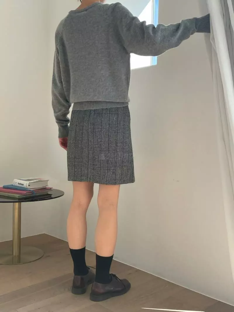 Fifty - Korean Women Fashion - #momslook - Check Mini Skirt - 4
