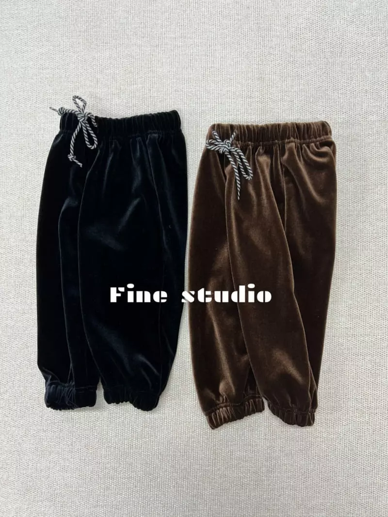 Fine Studio - Korean Children Fashion - #kidzfashiontrend - Velvet Pants with Mom