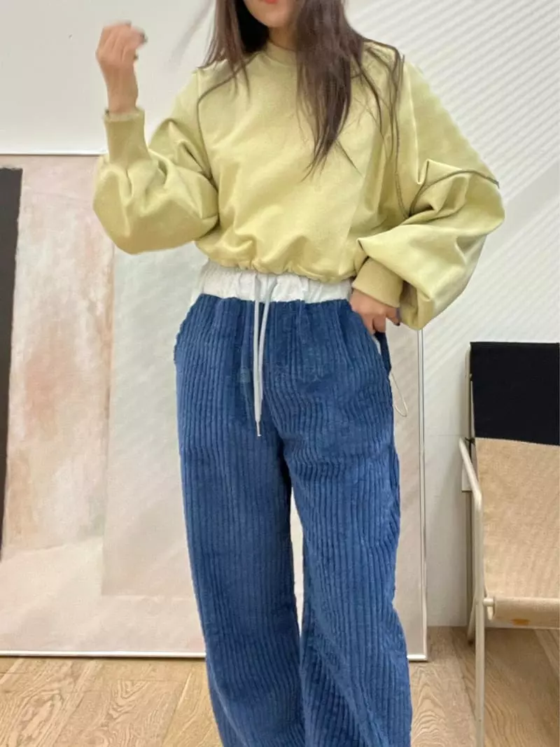 Flipar - Korean Women Fashion - #momslook - Rib Color Pants - 3