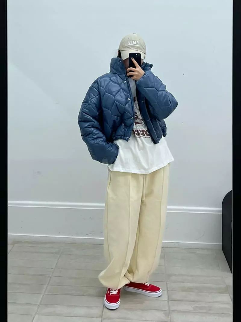 Flipar - Korean Women Fashion - #momslook - Peach Padding Jacket - 10