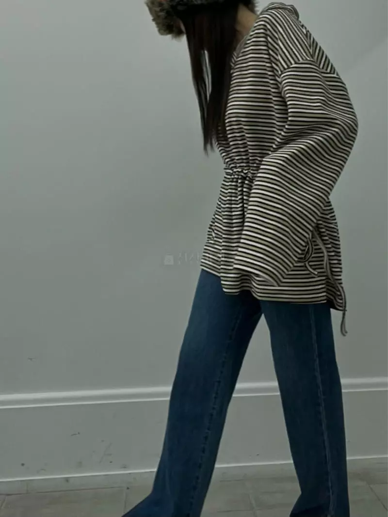 Flipar - Korean Women Fashion - #vintagekidsstyle - V Stripes Tee - 10