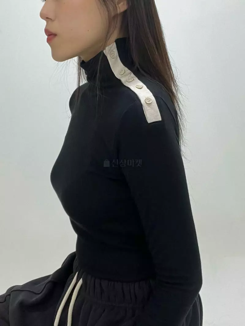 Flipar - Korean Women Fashion - #womensfashion - Button Tee - 3