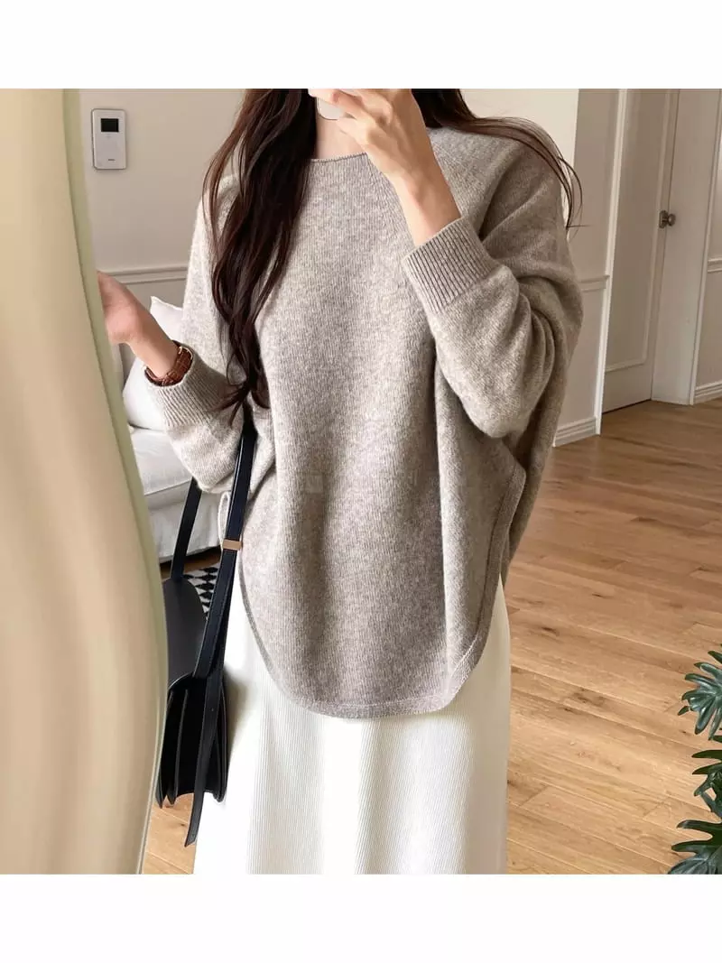 Floaty - Korean Women Fashion - #momslook - Whole Gament Bathy Knit Tee - 5