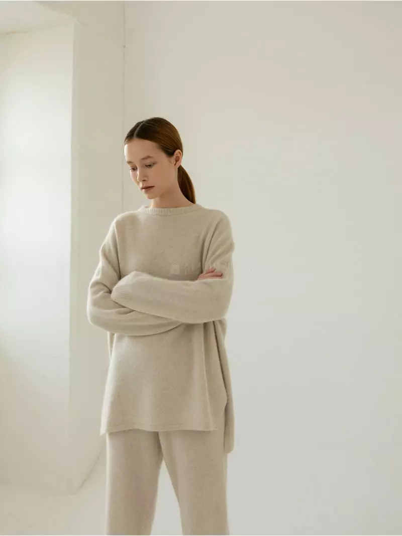 Floaty - Korean Women Fashion - #momslook - Whole Gament Knit Tee - 7