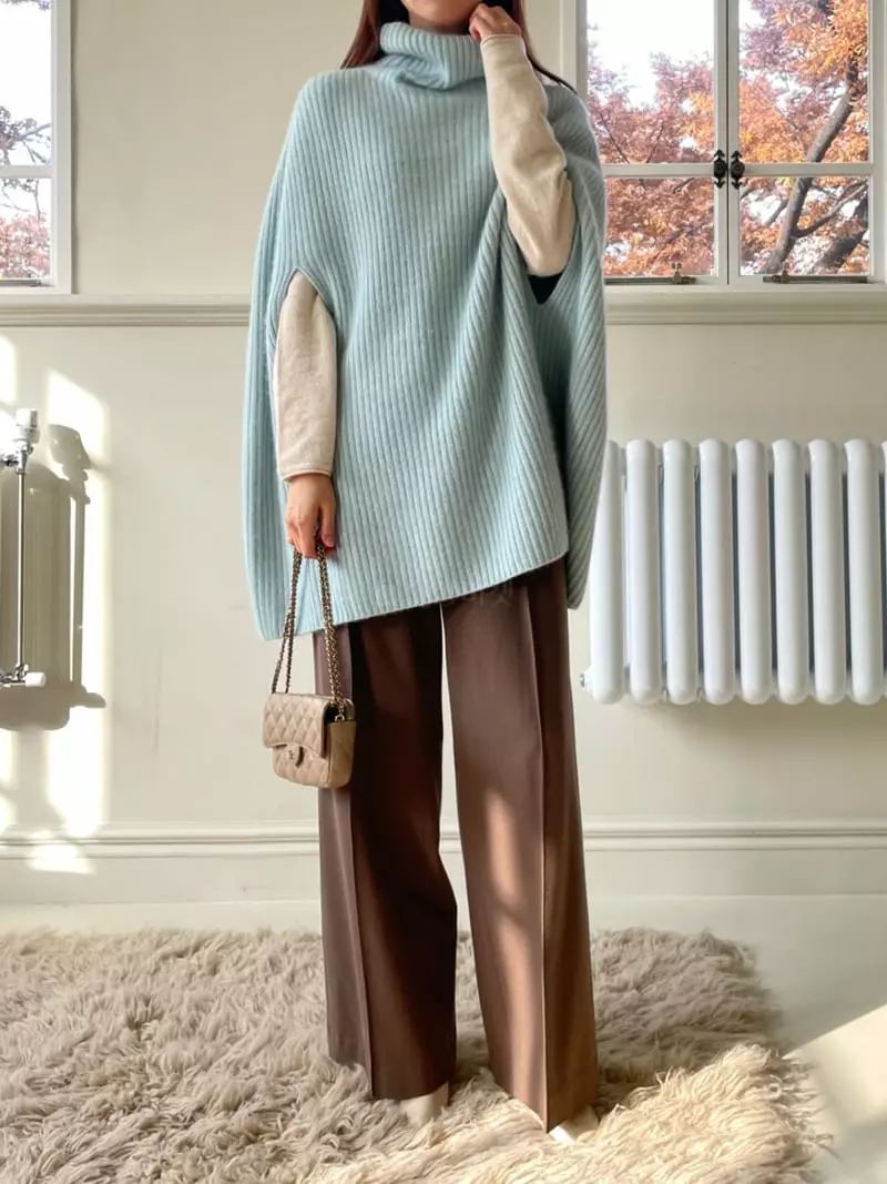 Floaty - Korean Women Fashion - #womensfashion - Whole Turtleneck Knit Tee - 10