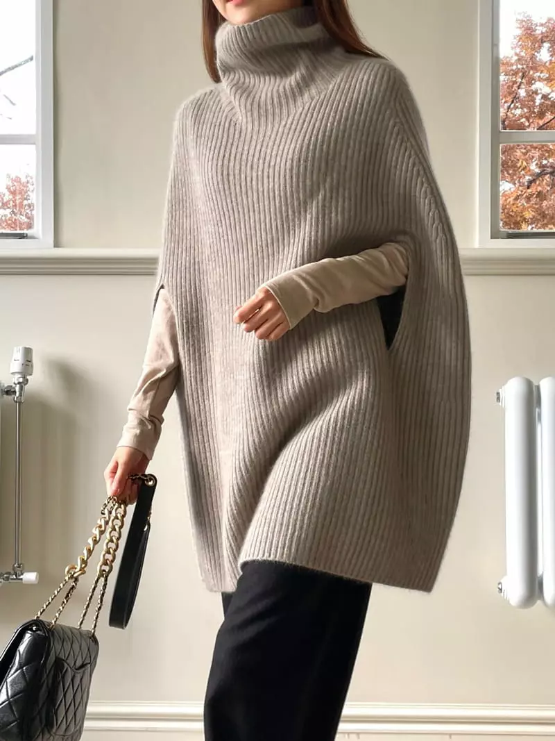 Floaty - Korean Women Fashion - #momslook - Whole Turtleneck Knit Tee - 4