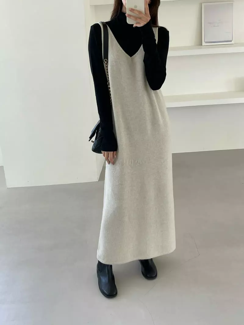 Floaty - Korean Women Fashion - #womensfashion - Whole Gament Cozy One-piece - 2