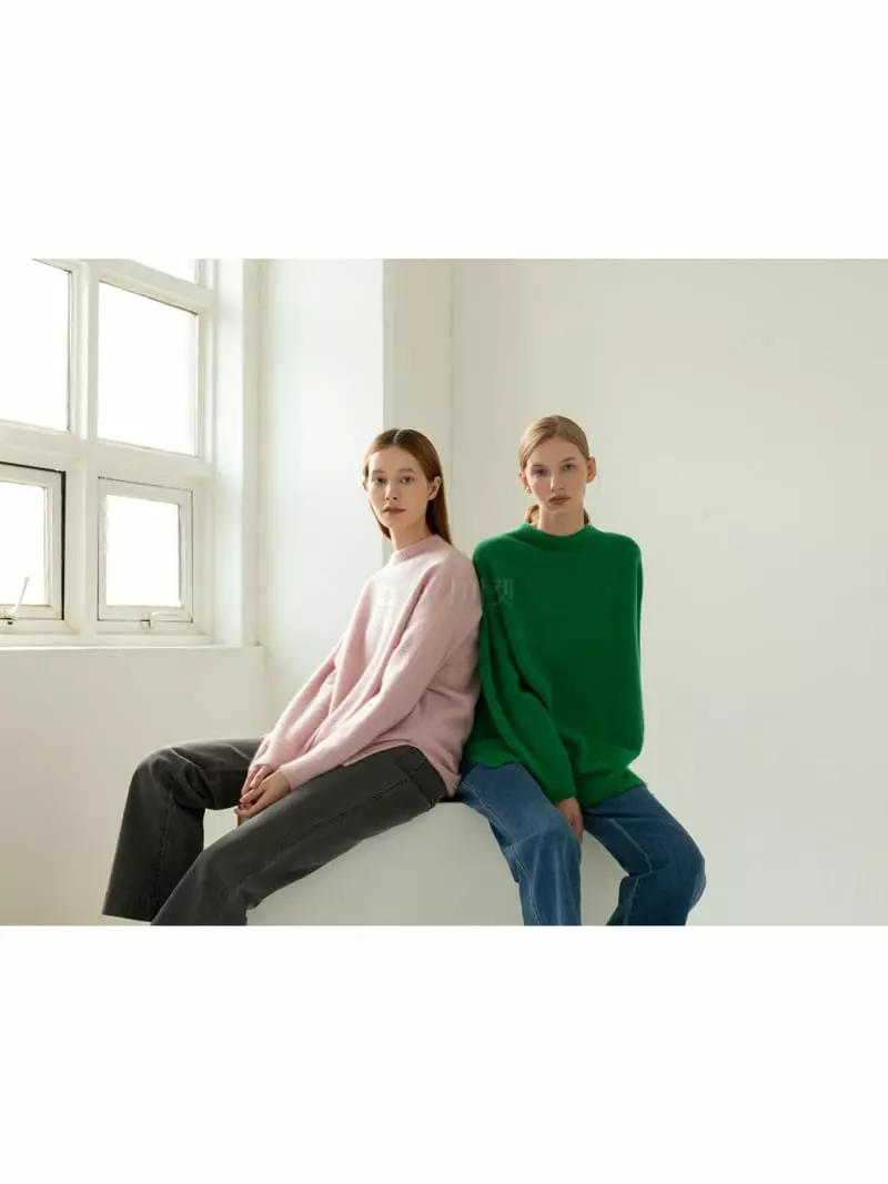 Floaty - Korean Women Fashion - #momslook - Whole Gament Knit Tee - 4