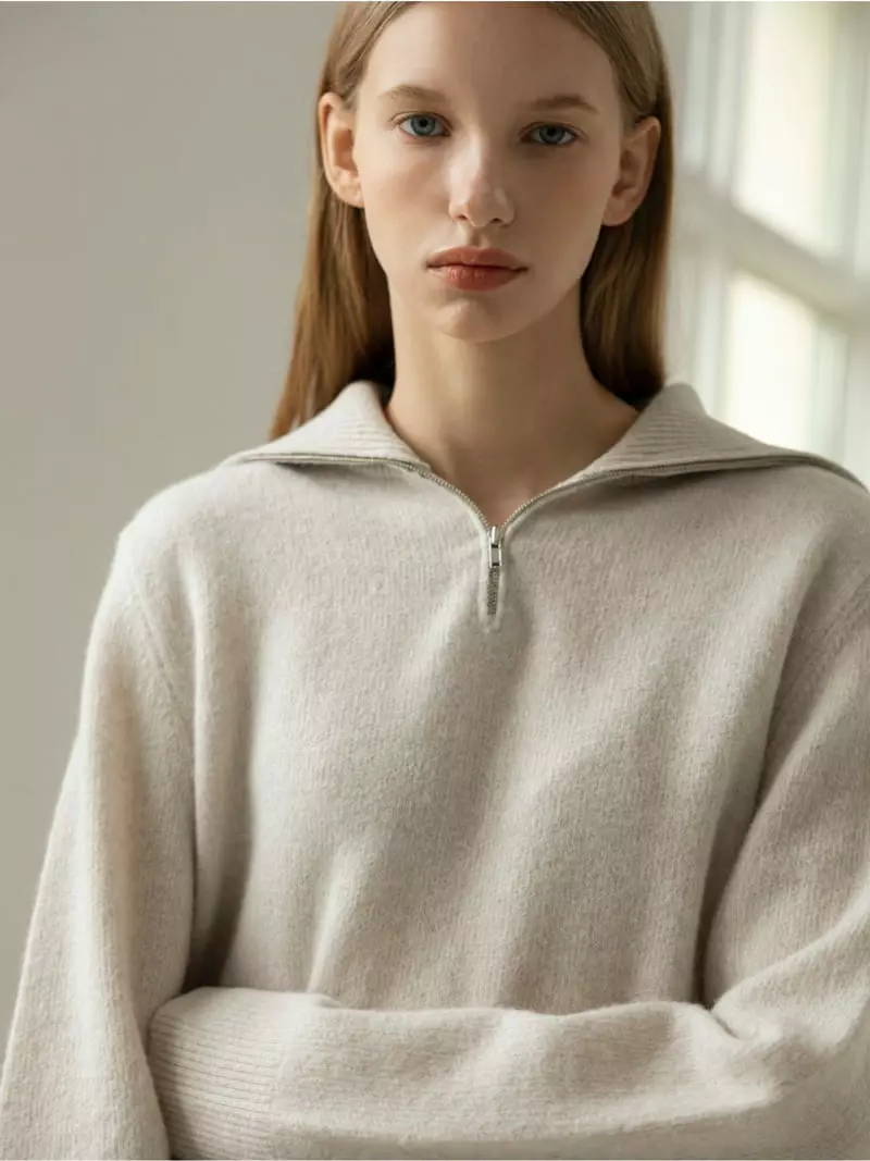 Floaty - Korean Women Fashion - #womensfashion - Jenny Collar Knit Tee - 3
