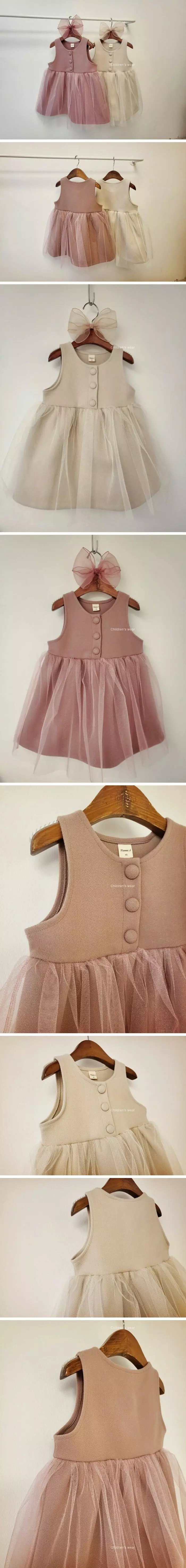 Flower J - Korean Children Fashion - #Kfashion4kids - Big Button One-piece