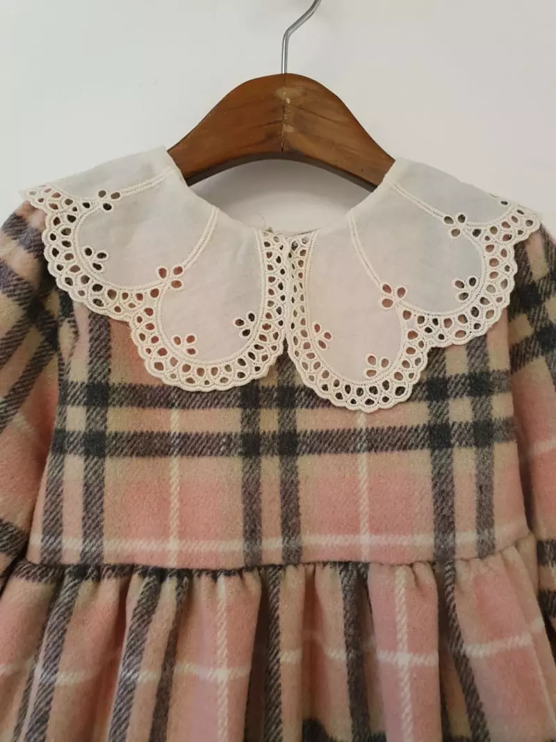 Flower J - Korean Children Fashion - #childrensboutique - Check One-piece - 2