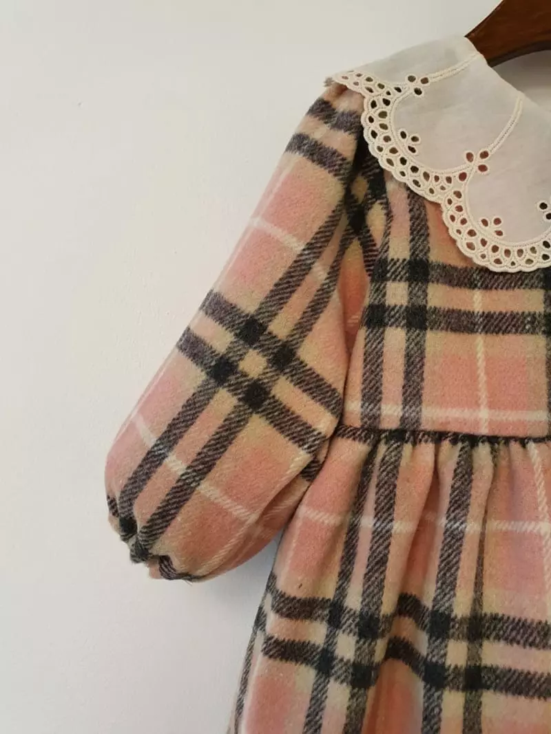Flower J - Korean Children Fashion - #fashionkids - Check One-piece - 5