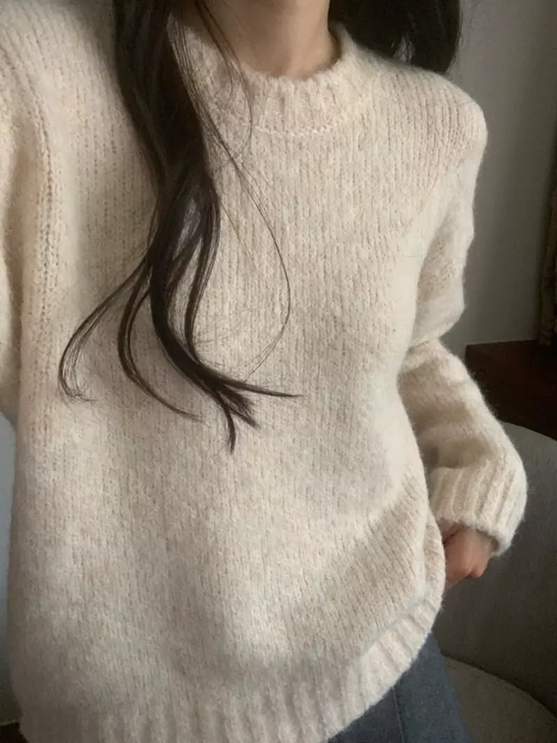 Flutter - Korean Women Fashion - #momslook - Pomps Knit Tee - 10
