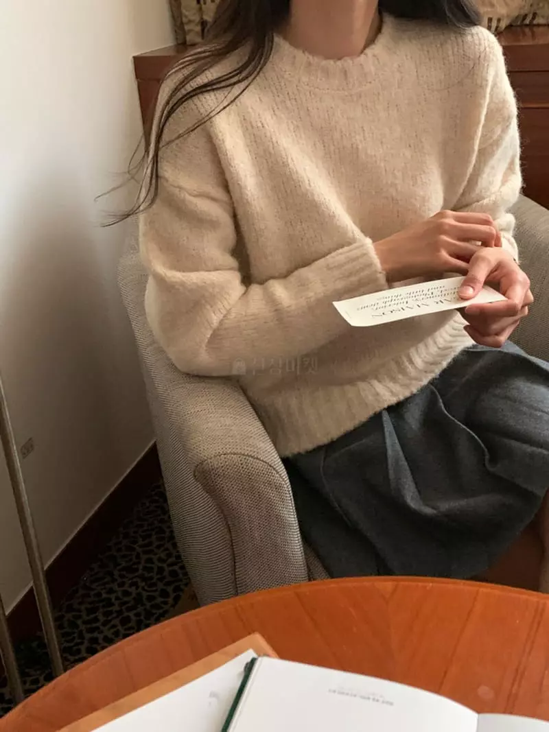 Flutter - Korean Women Fashion - #momslook - Pomps Knit Tee - 6