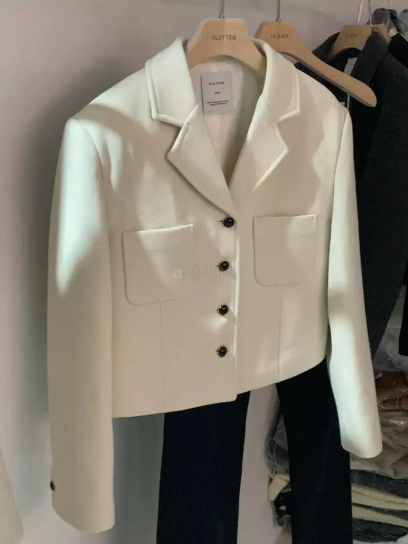 Flutter - Korean Women Fashion - #momslook - Ivory Jacket - 6