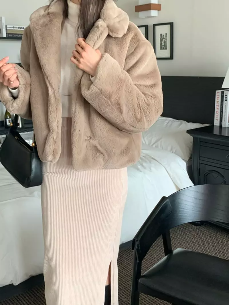 Flutter - Korean Women Fashion - #momslook - Mink Jacket - 6