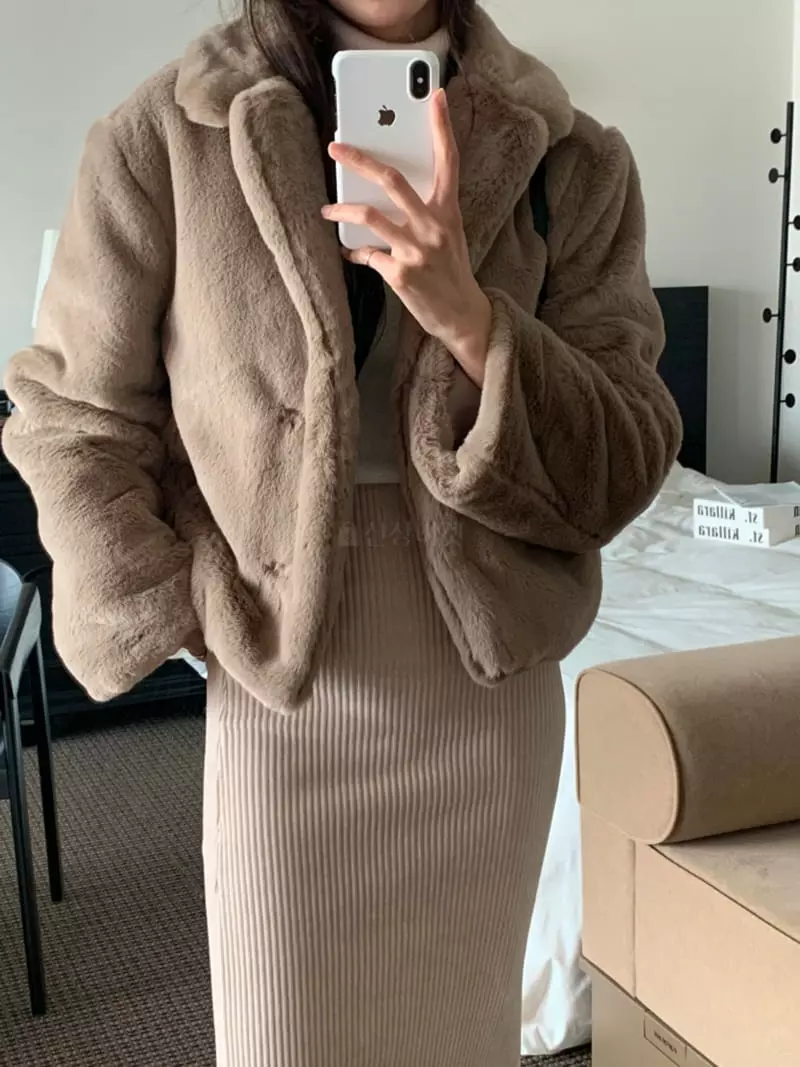 Flutter - Korean Women Fashion - #momslook - Mink Jacket - 7