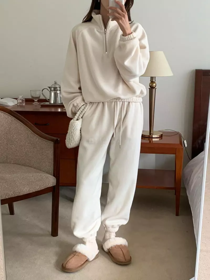 Flutter - Korean Women Fashion - #momslook - Fleece Zip-up - 9