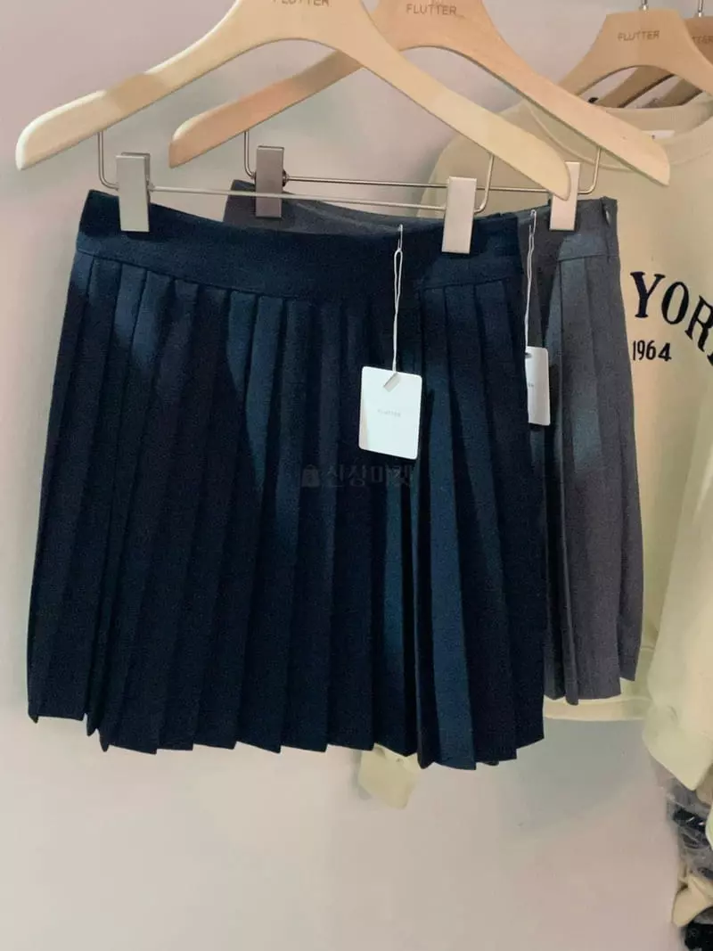 Flutter - Korean Women Fashion - #pursuepretty - Roen Pleats Skirt - 7