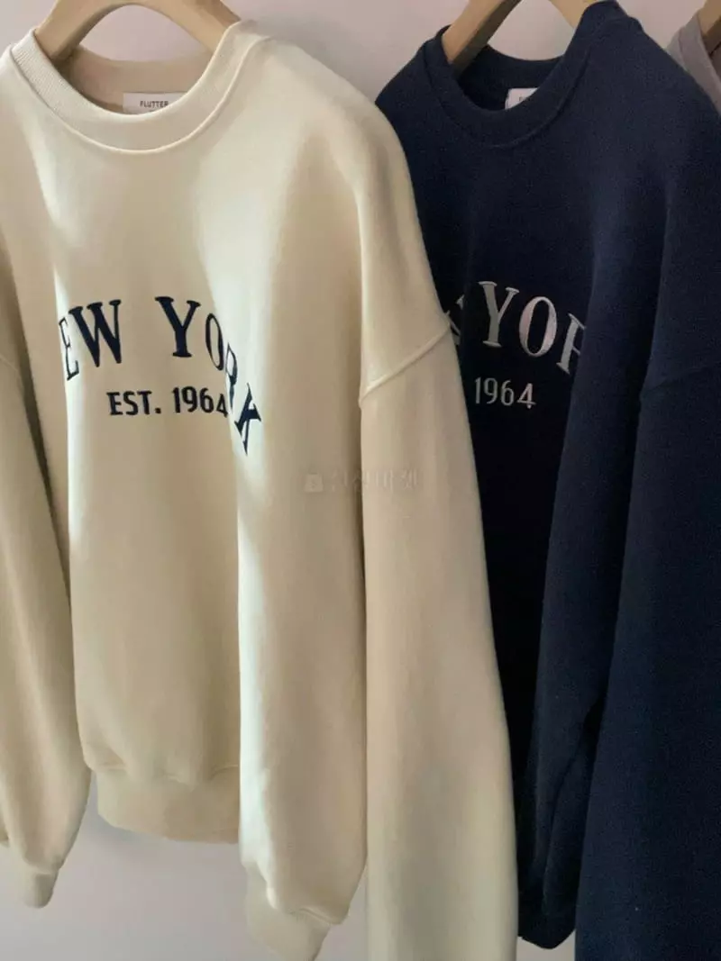 Flutter - Korean Women Fashion - #pursuepretty - Newyork Sweatshirt - 3