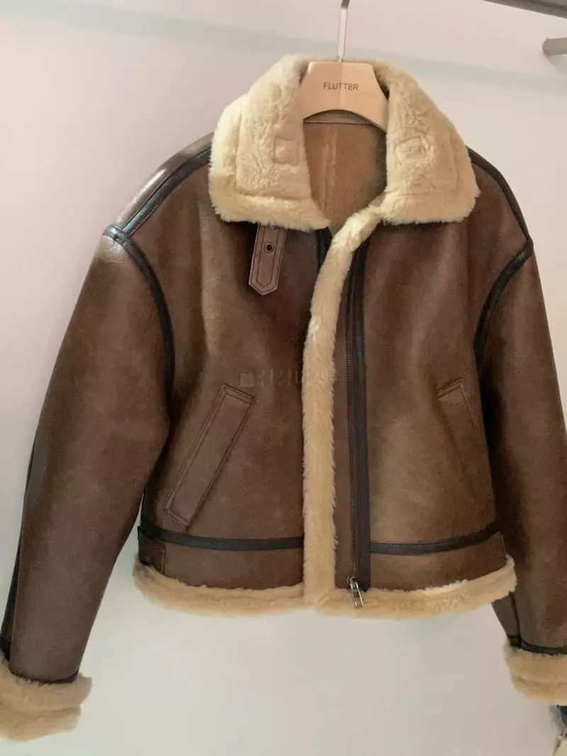 Flutter - Korean Women Fashion - #romanticstyle - Leather Jacket - 8