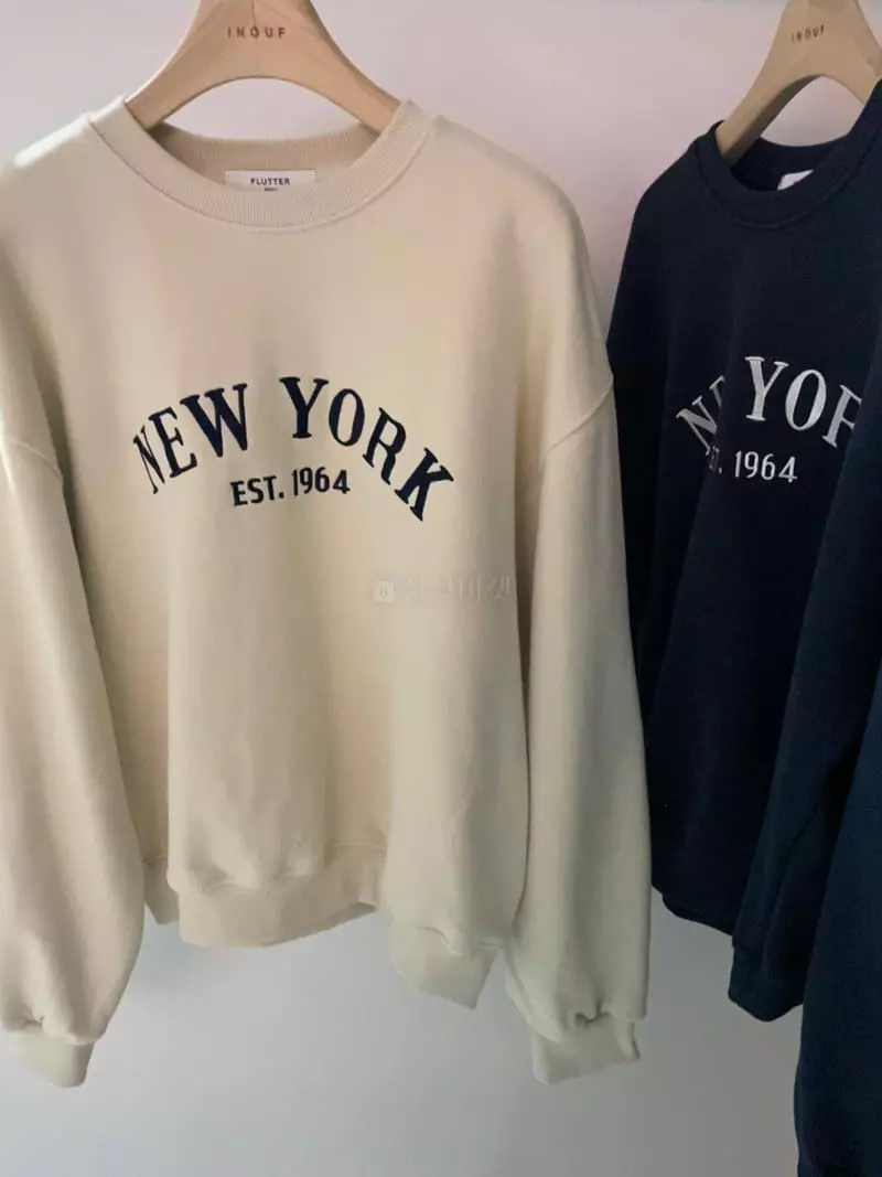 Flutter - Korean Women Fashion - #romanticstyle - Newyork Sweatshirt - 5