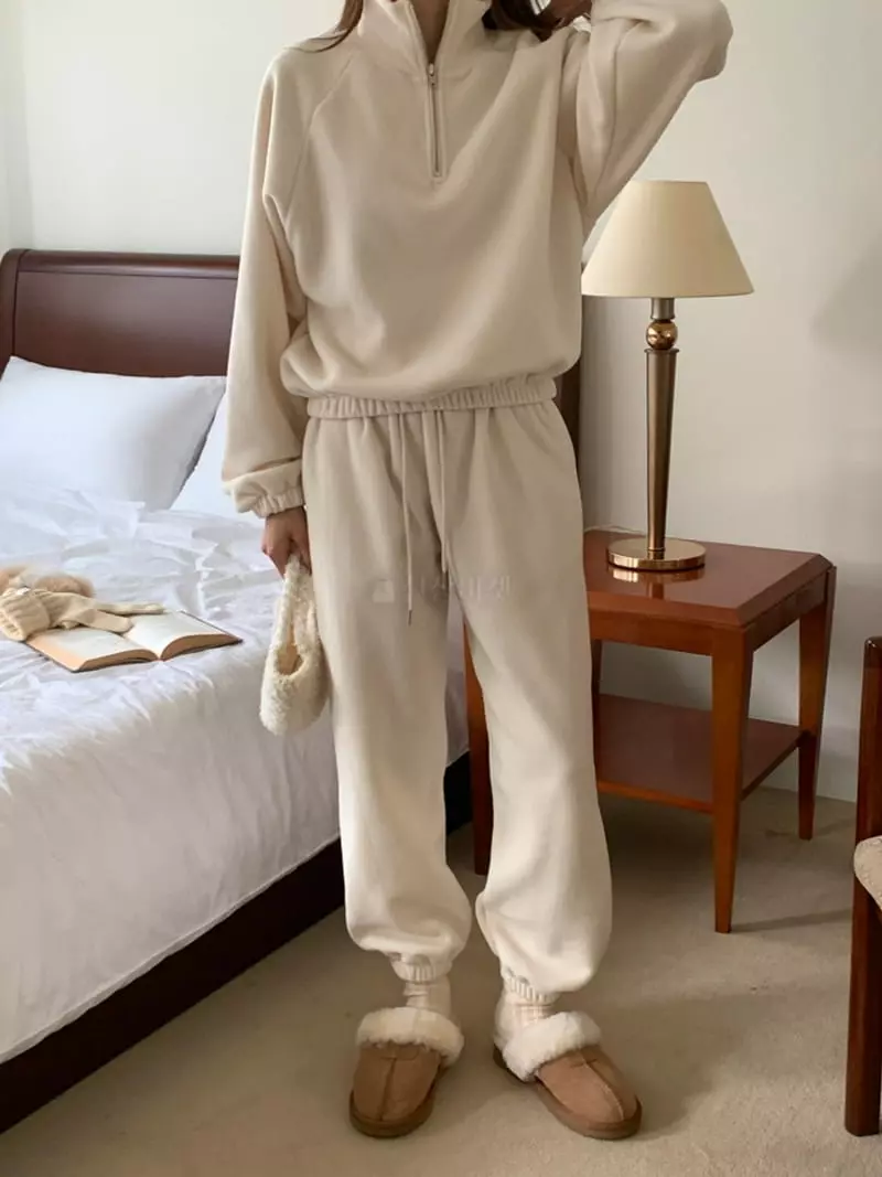 Flutter - Korean Women Fashion - #thatsdarling - Fleece Zip-up - 5