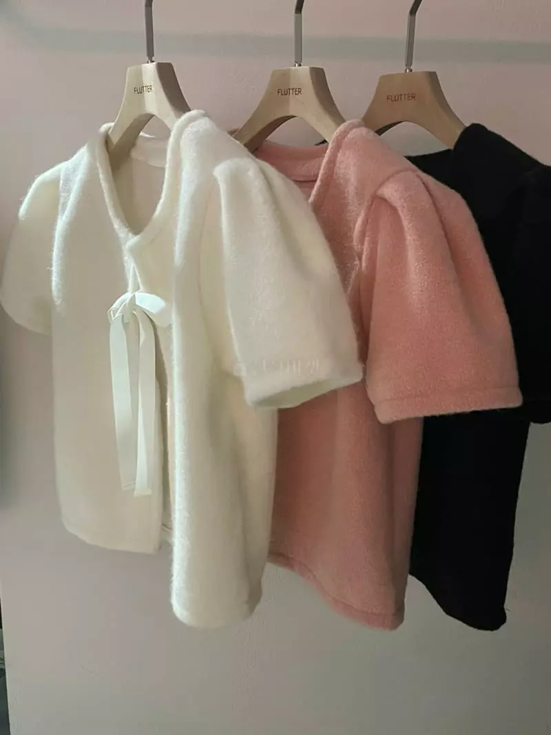 Flutter - Korean Women Fashion - #vintageinspired - Ribbon Cardigan - 8