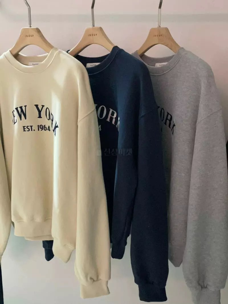 Flutter - Korean Women Fashion - #vintagekidsstyle - Newyork Sweatshirt - 2