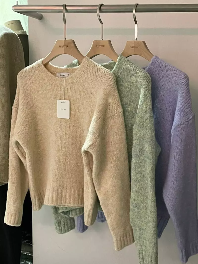 Flutter - Korean Women Fashion - #womensfashion - Pomps Knit Tee - 11
