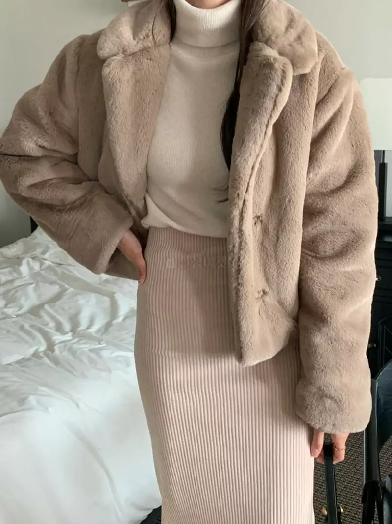 Flutter - Korean Women Fashion - #womensfashion - Mink Jacket - 8