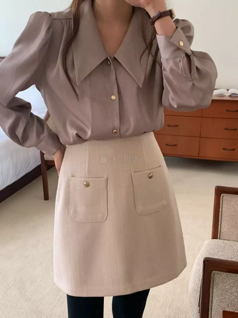 Flutter - Korean Women Fashion - #womensfashion - Beatr Blouse - 11