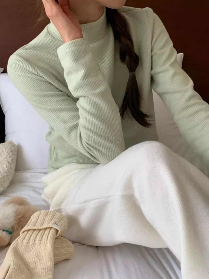 Flutter - Korean Women Fashion - #womensfashion - Fleece Tee - 7