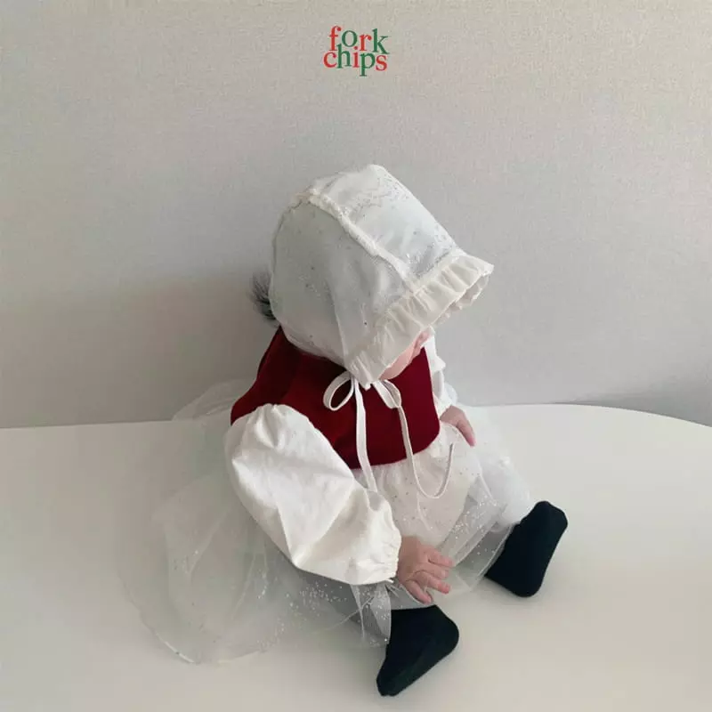 Fork Chips - Korean Baby Fashion - #babyoutfit - Snow Bodysuit - 2