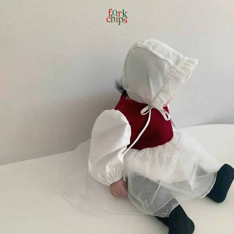 Fork Chips - Korean Baby Fashion - #babyoutfit - Snow Bodysuit - 3