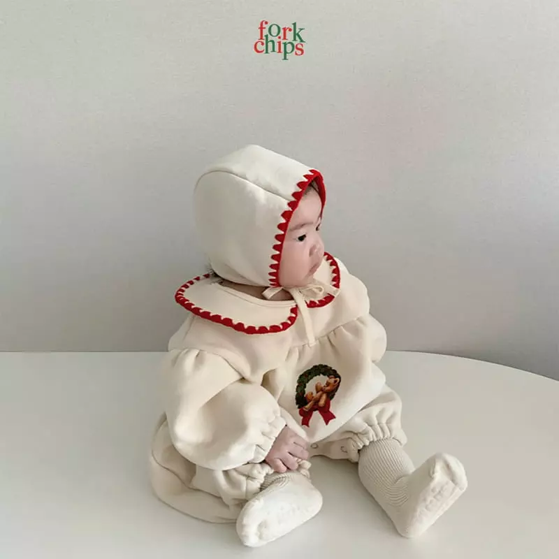 Fork Chips - Korean Baby Fashion - #babyoutfit - Tree Bear Bodysuit