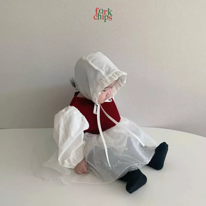 Fork Chips - Korean Baby Fashion - #babyoutfit - Snow Bodysuit - 4