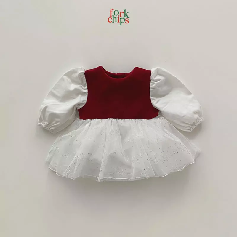 Fork Chips - Korean Baby Fashion - #onlinebabyboutique - Snow Bodysuit - 5