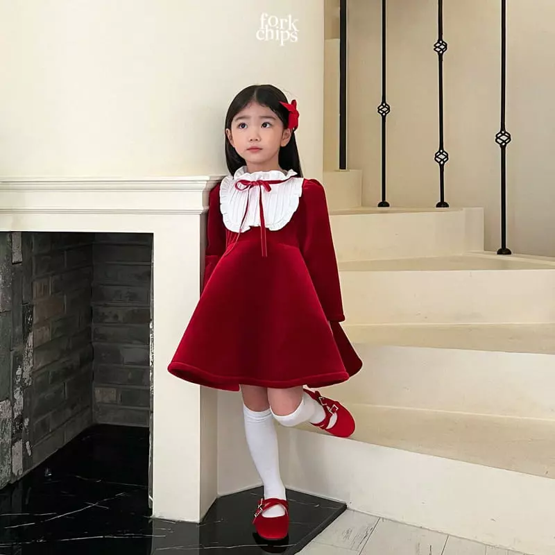 Fork Chips - Korean Children Fashion - #Kfashion4kids - White Snow Ribbon Hairpin - 9