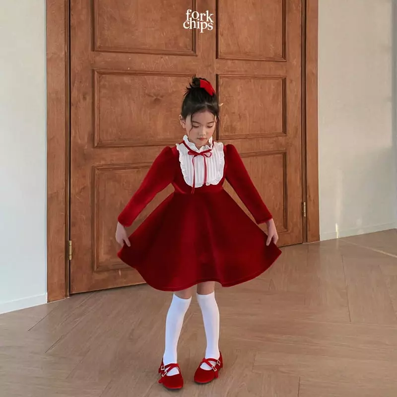 Fork Chips - Korean Children Fashion - #childrensboutique - White Snow Ribbon Hairpin - 2