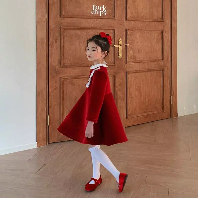 Fork Chips - Korean Children Fashion - #kidsshorts - White Snow Ribbon Hairpin - 6