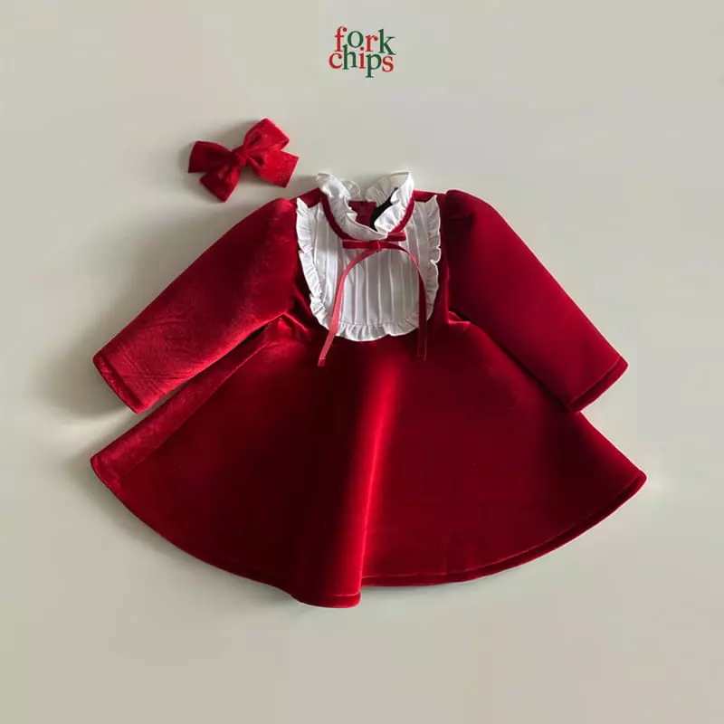 Fork Chips - Korean Children Fashion - #kidzfashiontrend - White Snow Ribbon Hairpin - 8