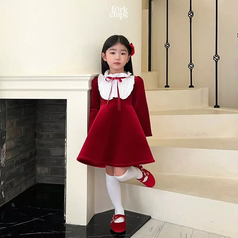 Fork Chips - Korean Children Fashion - #magicofchildhood - White Snow Ribbon Hairpin - 11